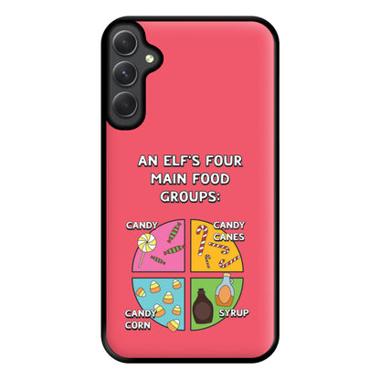 An Elf's Four Main Food Groups Phone Case for Galaxy A54