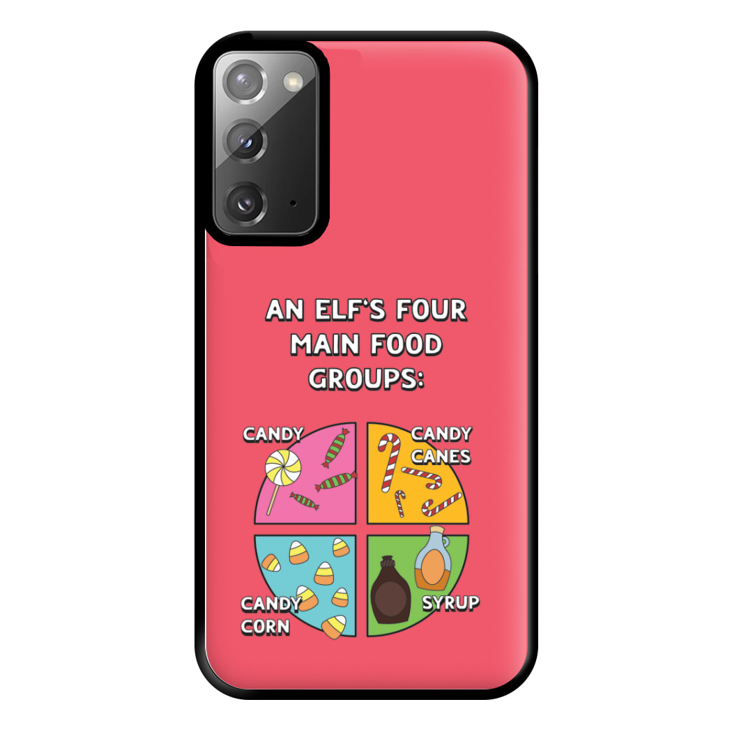 An Elf's Four Main Food Groups Phone Case for Galaxy Note 20 Ultra