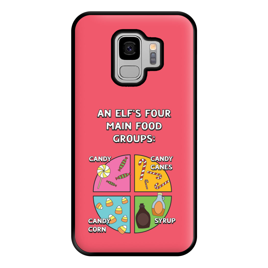 An Elf's Four Main Food Groups Phone Case for Galaxy S9 Plus