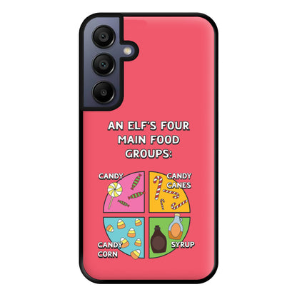 An Elf's Four Main Food Groups Phone Case for Galaxy A15