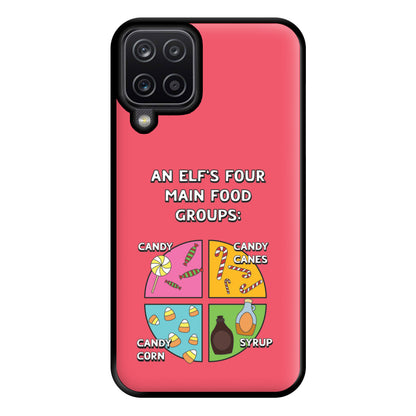 An Elf's Four Main Food Groups Phone Case for Galaxy A12