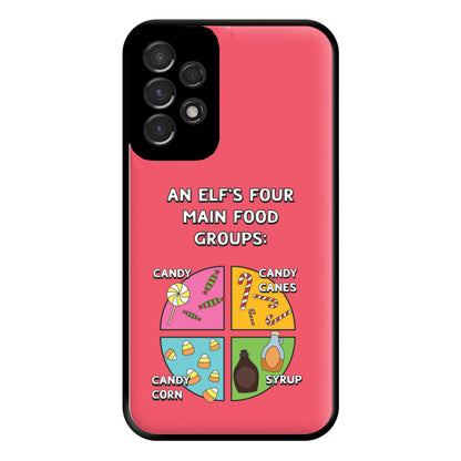 An Elf's Four Main Food Groups Phone Case for Galaxy A53