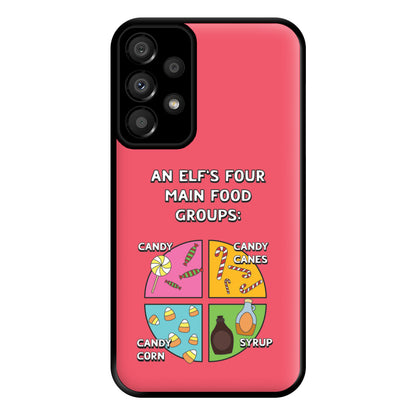 An Elf's Four Main Food Groups Phone Case for Galaxy A33