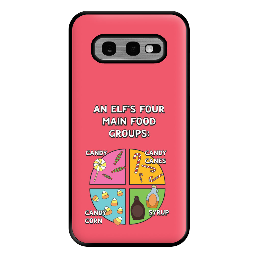 An Elf's Four Main Food Groups Phone Case for Galaxy S10e