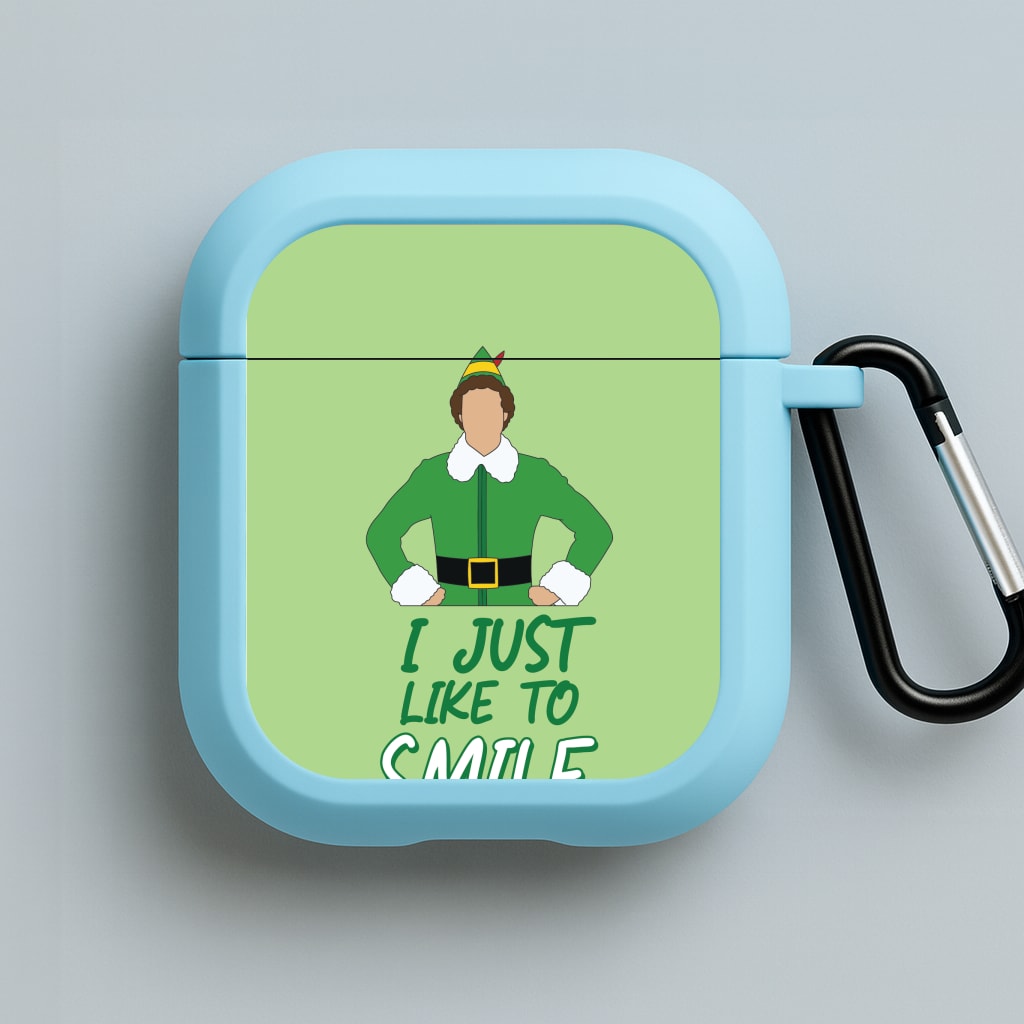 I Just Like To Smile Blue AirPods Case