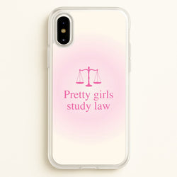 Pretty Girls Study Law Phone Case - iPhone X / XS