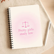 Pretty Girls Study Law Notebook 3