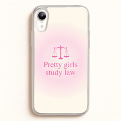 Pretty Girls Study Law Phone Case - iPhone XR