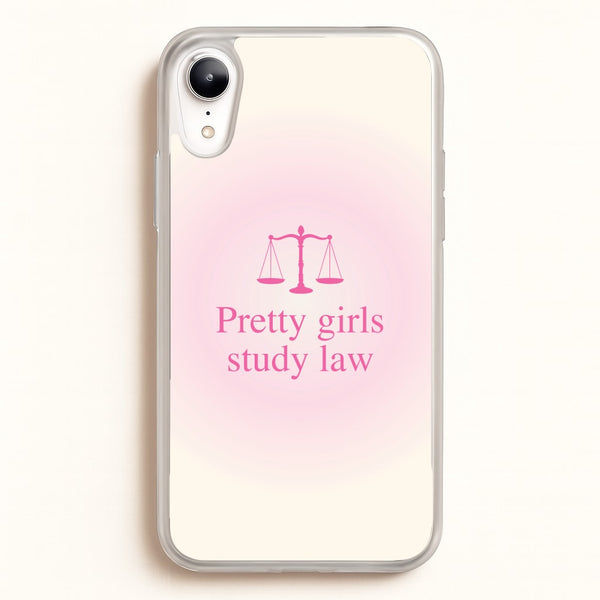 Pretty Girls Study Law Phone Case - iPhone XR