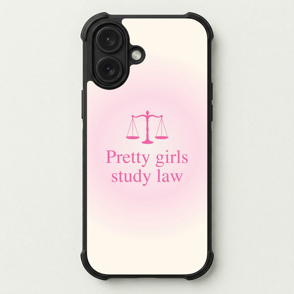 Pretty Girls Study Law Phone Case — Bumper case