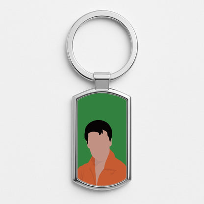Faceless Elvis Silver Keyring