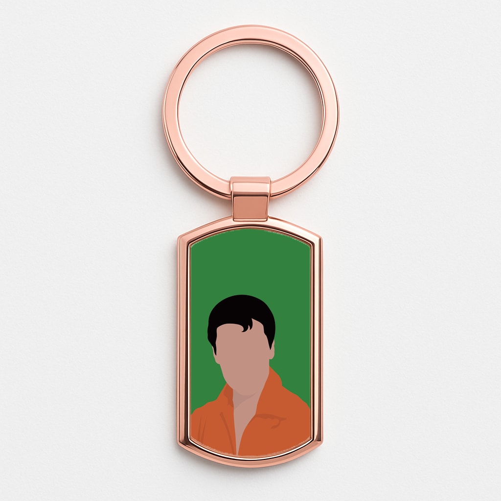 Faceless Elvis Rose Gold Keyring