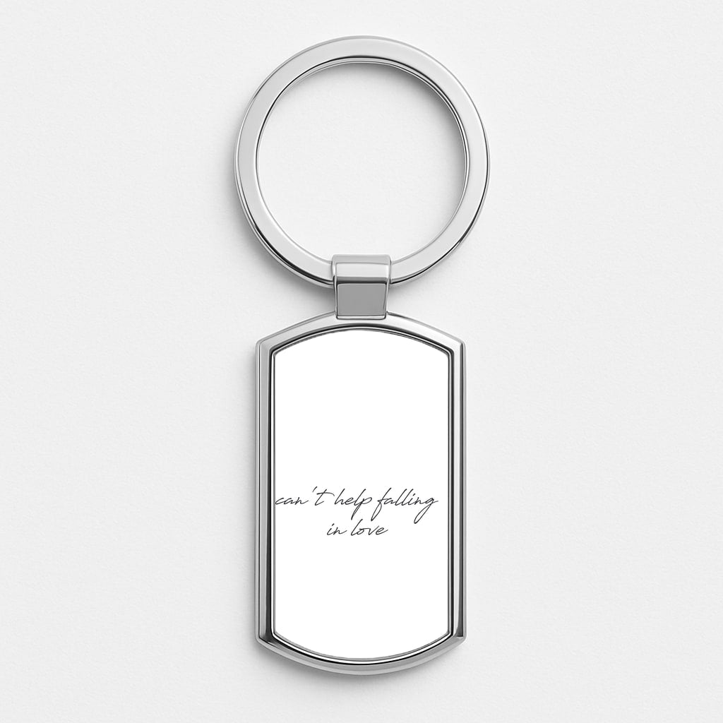Can't Help Falling In Love Silver Keyring