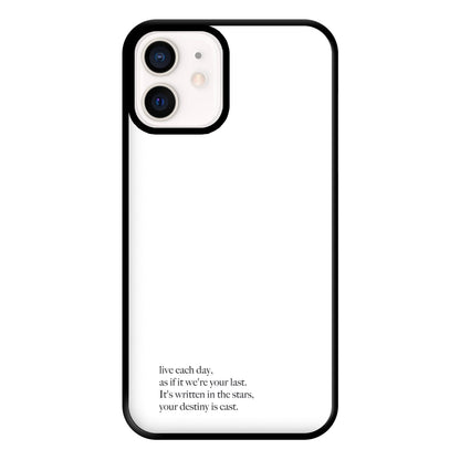 Live Each Day As If It We're Your Last Phone Case for iPhone 13 Mini