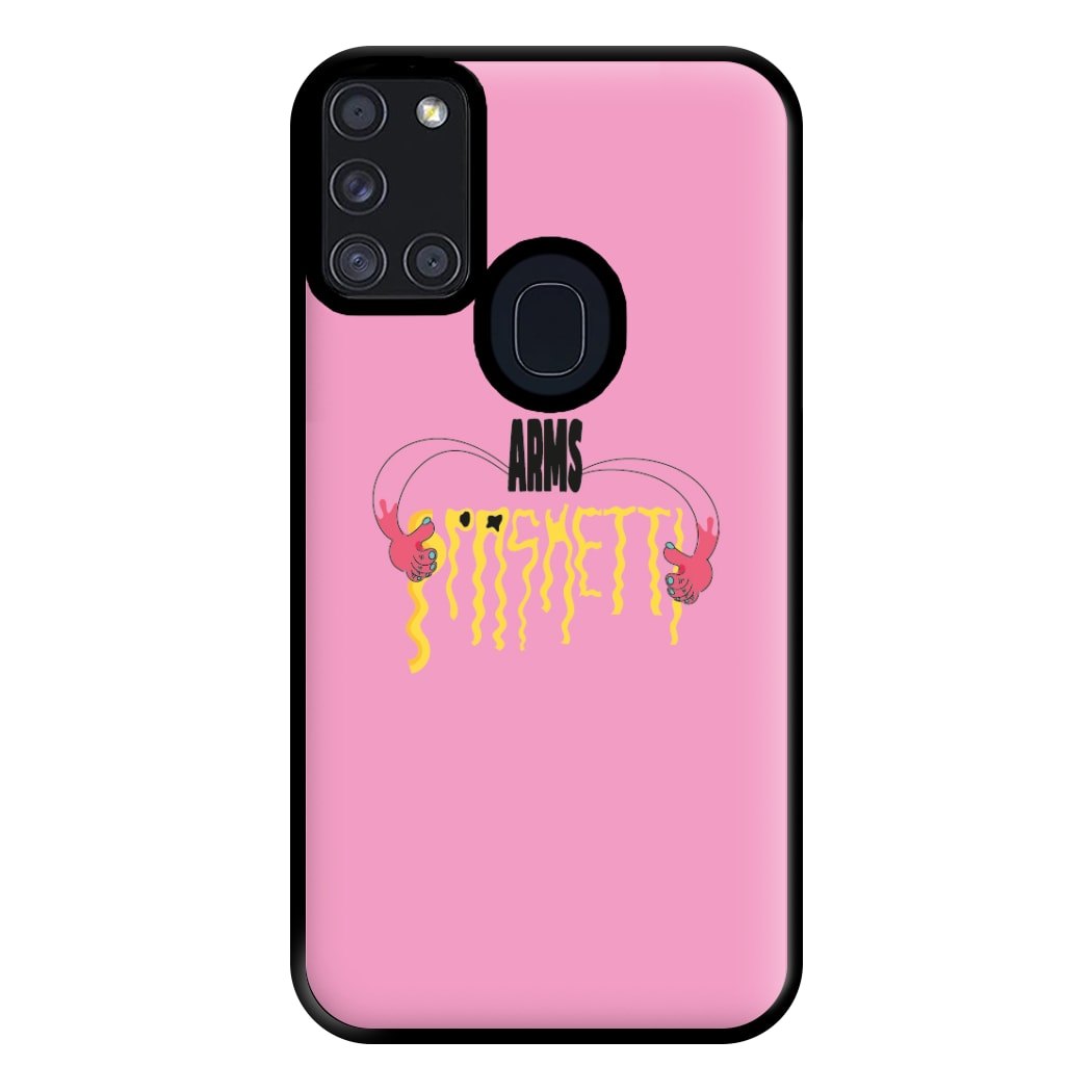 Arms Spaghetti - Pink Phone Case for Galaxy A21s