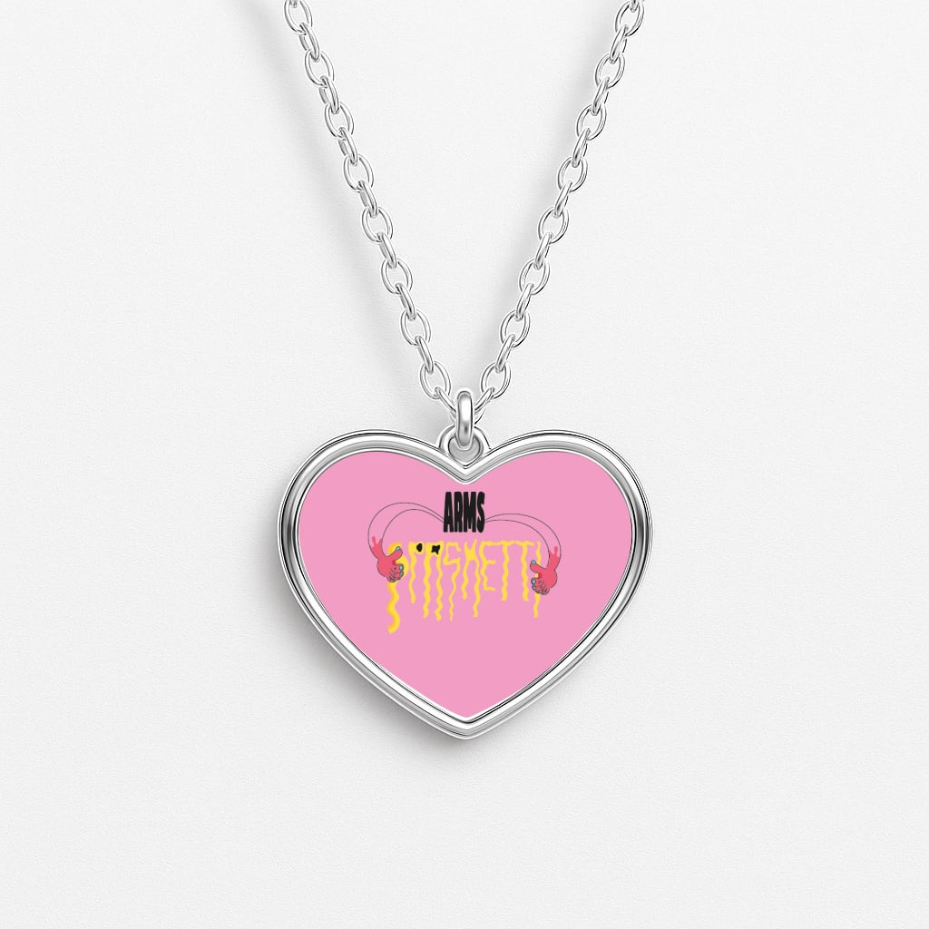 Arms Spaghetti - Pink Heart Necklace
