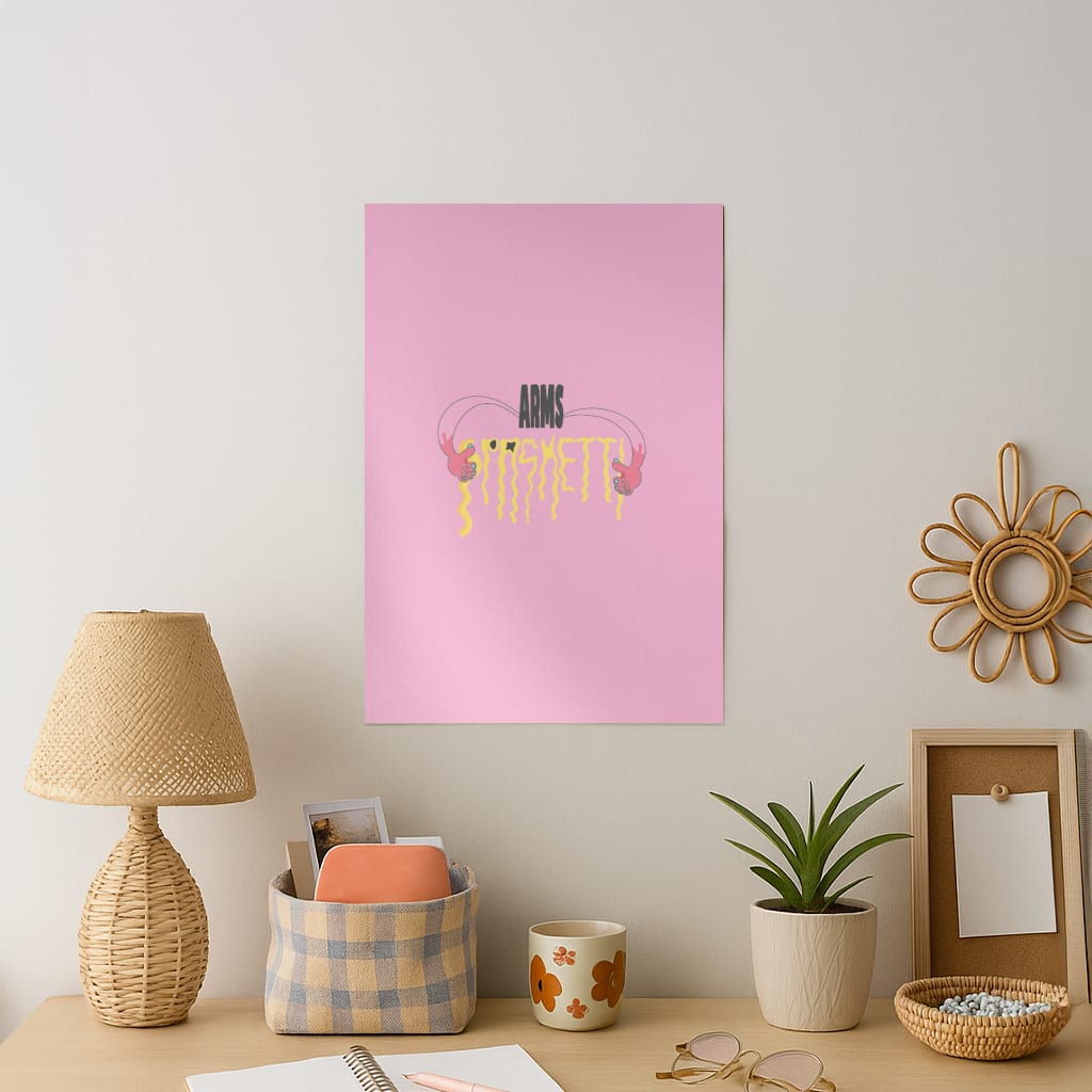 Arms Spaghetti - Pink Art Print