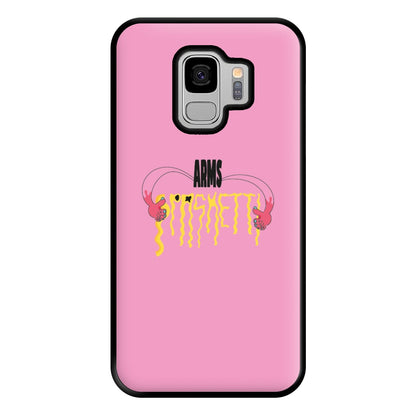 Arms Spaghetti - Pink Phone Case for Galaxy S9 Plus