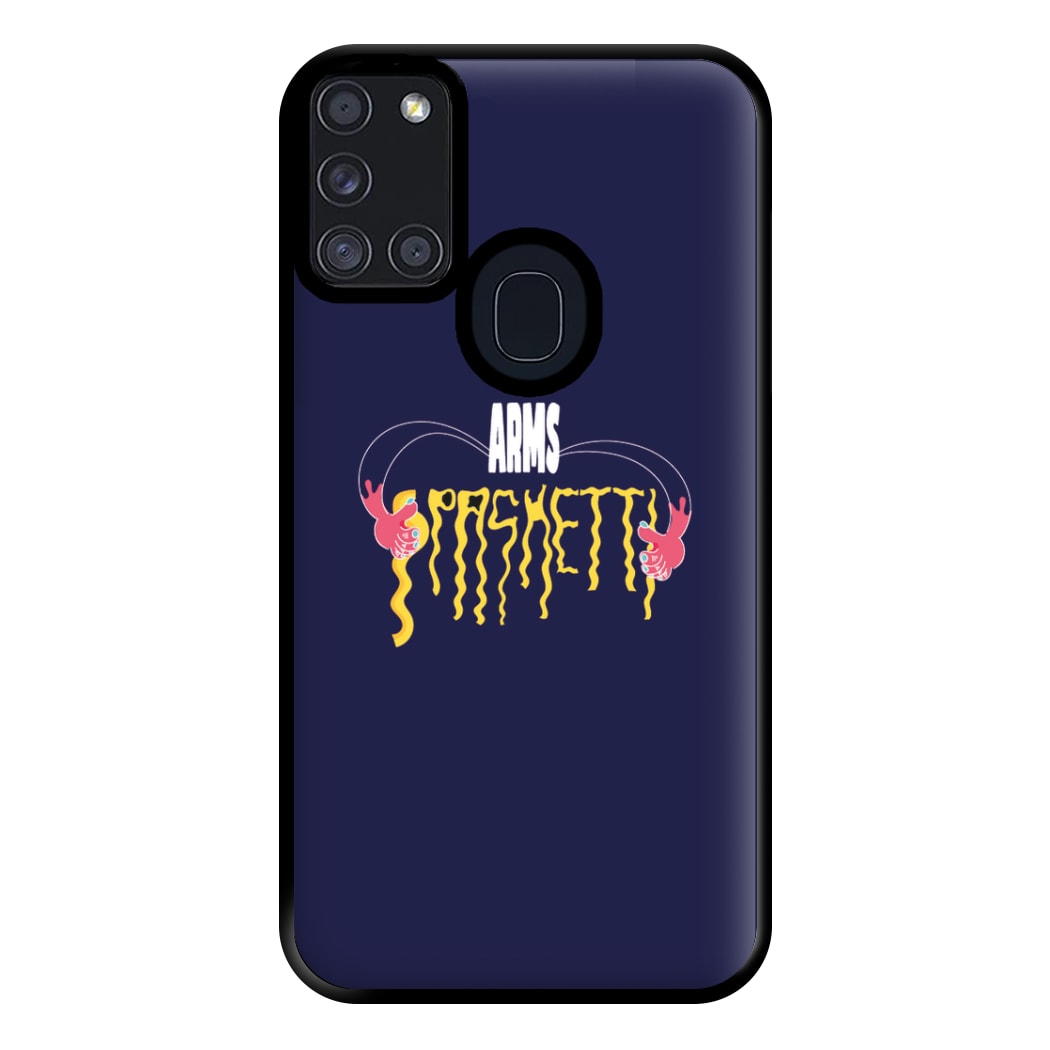 Arms Spaghetti - Dark Blue Phone Case for Galaxy A21s