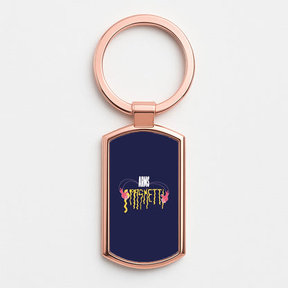 Arms Spaghetti - Dark Blue Rose Gold Keyring
