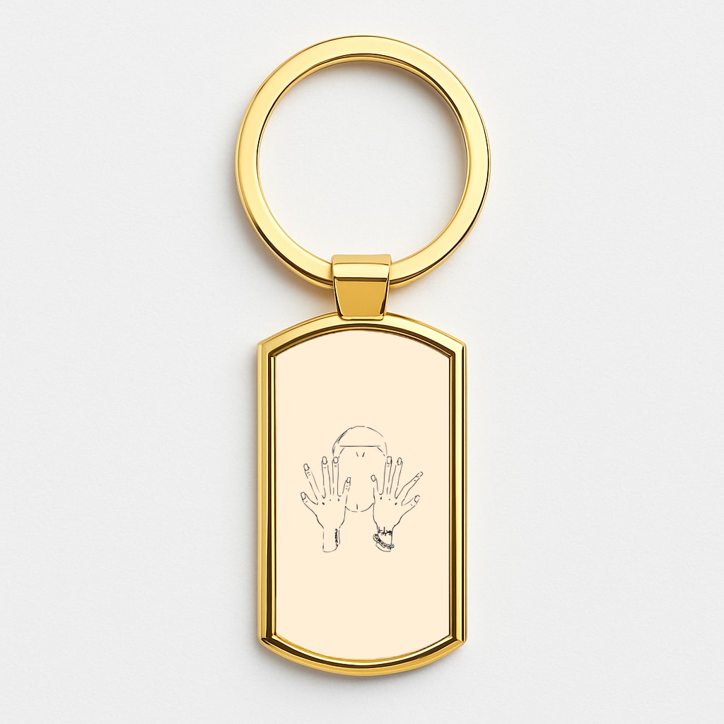 Versan Face Gold Keyring