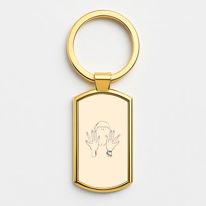 Versan Face Gold Keyring