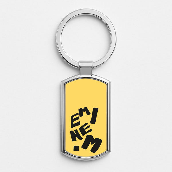 Text Silver Keyring