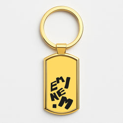 Text Gold Keyring