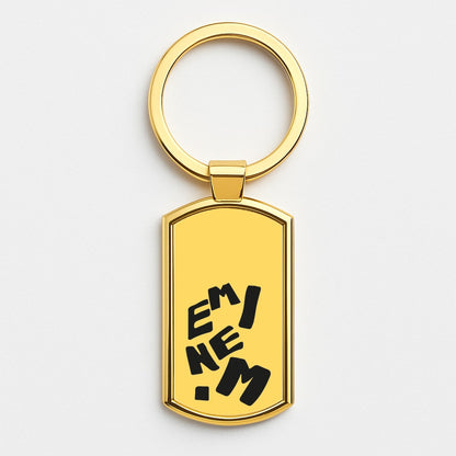 Text Gold Keyring
