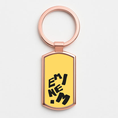 Text Rose Gold Keyring