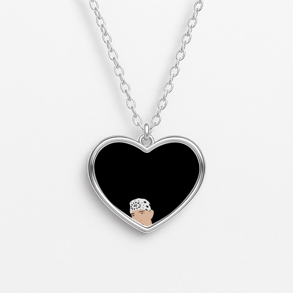 Bandanna Heart Necklace
