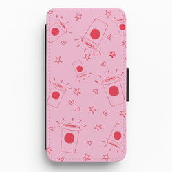 Coffee Pattern - Chamberlain Flip / Wallet Phone Case