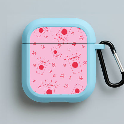 Coffee Pattern - Chamberlain Blue AirPods Case