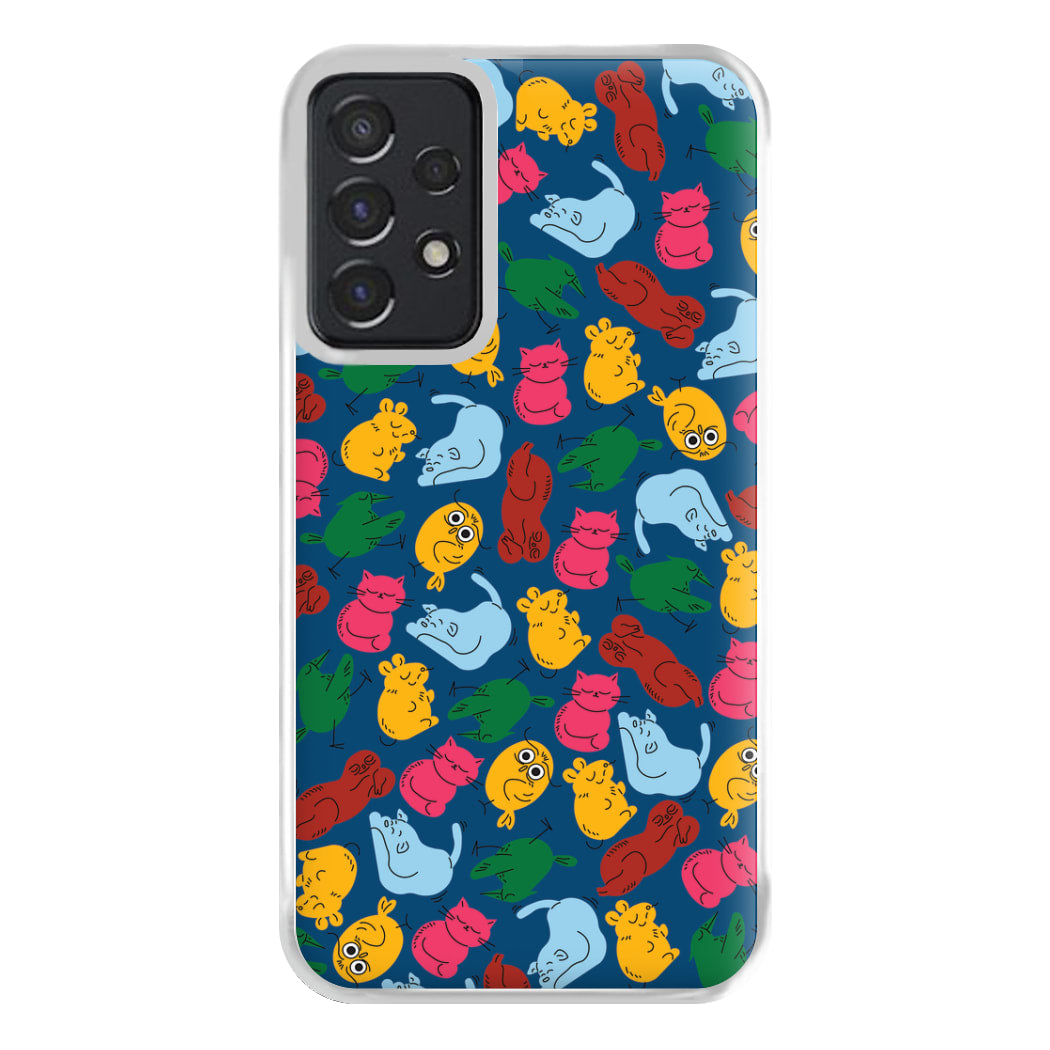 Animal Doodles - Chamberlain Phone Case for Galaxy A52 / A52s