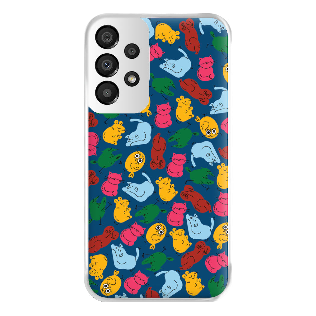 Animal Doodles - Chamberlain Phone Case for Galaxy A33