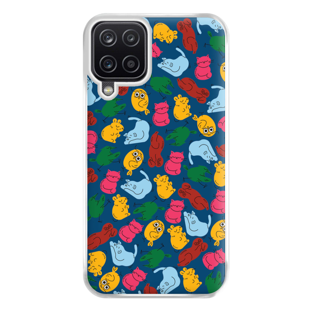 Animal Doodles - Chamberlain Phone Case for Galaxy A12