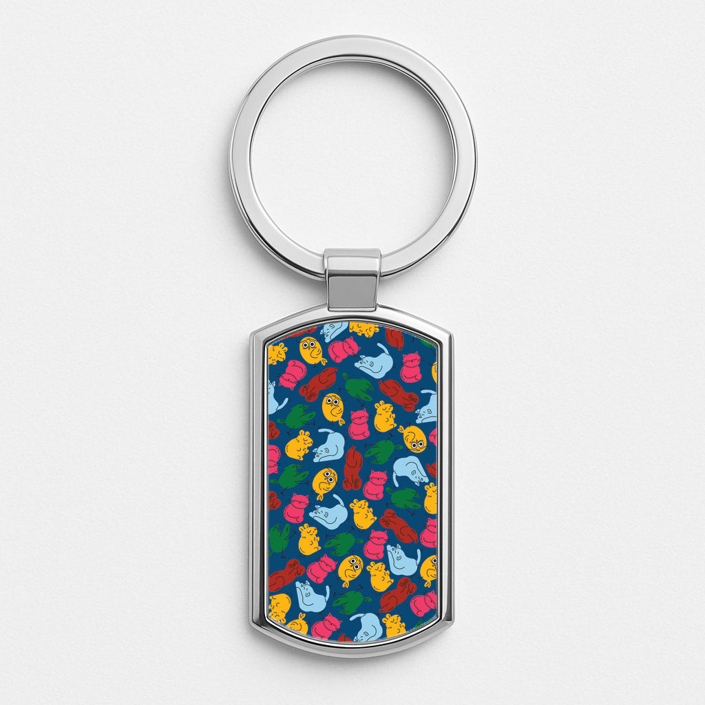 Animal Doodles - Chamberlain Silver Keyring