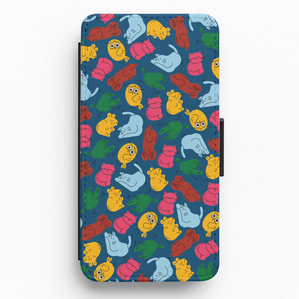 Animal Doodles - Chamberlain Flip / Wallet Phone Case