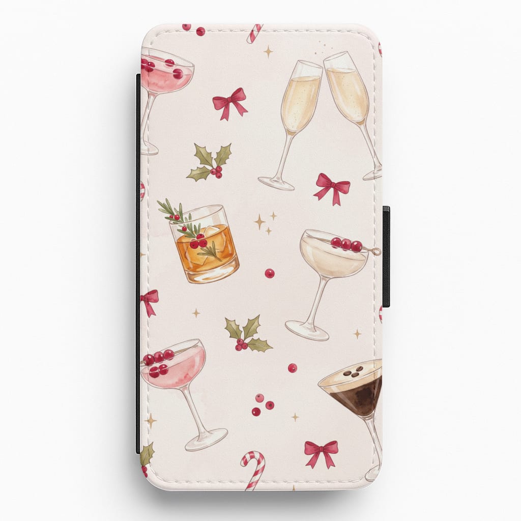 Festive Cocktail Hour Flip / Wallet Phone Case