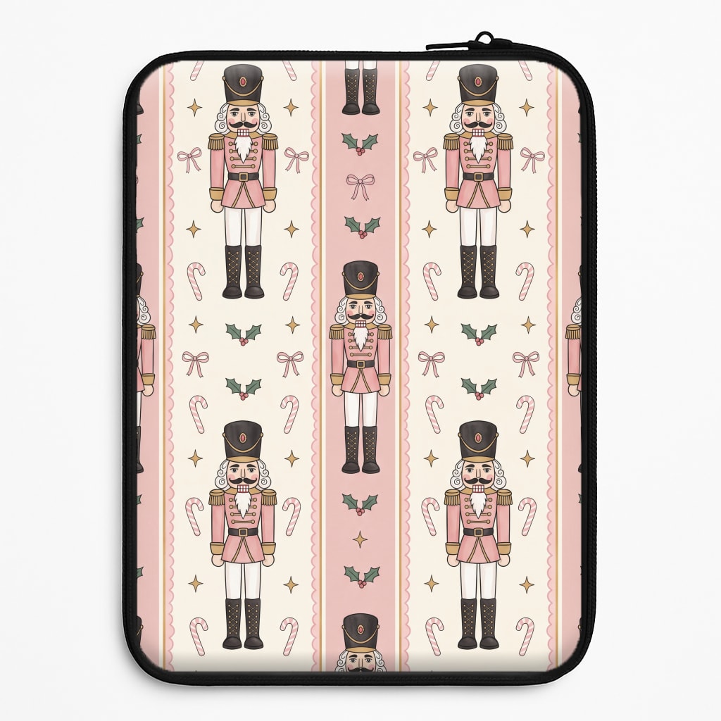 Pink Nutcracker Stripes Laptop Sleeve