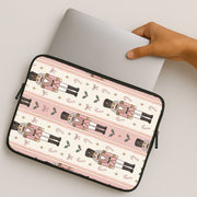 Pink Nutcracker Stripes Laptop Sleeve 2