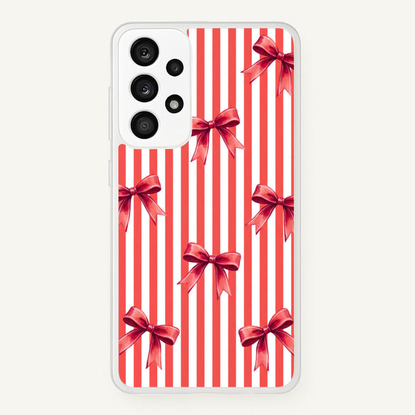 Candy Stripe Bows Phone Case - Galaxy A53 / Standard