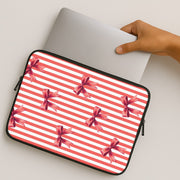 Candy Stripe Bows Laptop Sleeve 2