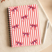 Candy Stripe Bows Notebook 3