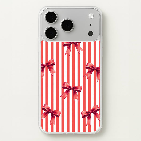 Candy Stripe Bows Phone Case - iPhone 18 Pro Max / Standard
