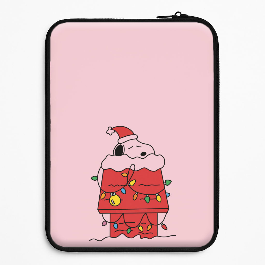 Christmas Cartoon Beagle Laptop Sleeve