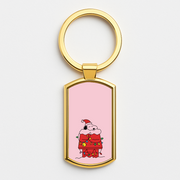 Christmas Cartoon Beagle Luxury Keyring 3