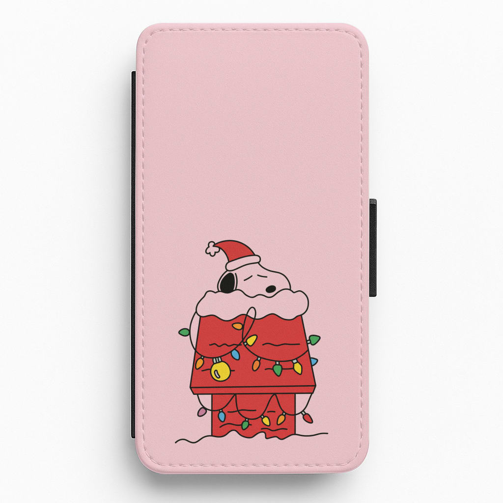 Christmas Cartoon Beagle Flip / Wallet Phone Case