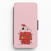 Christmas Cartoon Beagle Flip / Wallet Phone Case 1