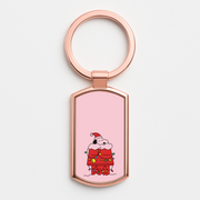 Christmas Cartoon Beagle Luxury Keyring 4